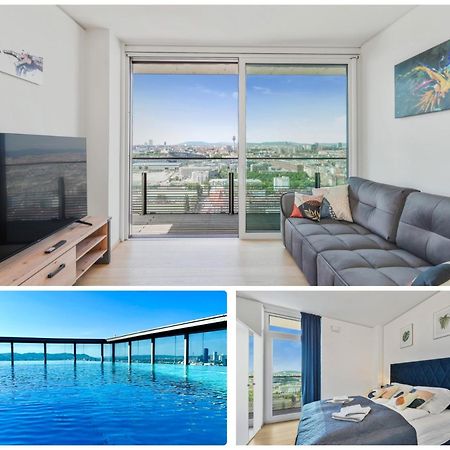 Luxury Penthouse I Rooftop Pool I Self Check-In Wien Exteriör bild
